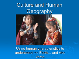 Culture and Human Geography - Mr. Sutton's Class!