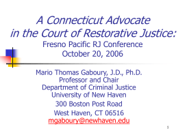 Restorative Justice/Community Justice