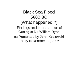 Black Sea Flood - Home Page | McGill University