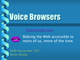 Voice Browsers