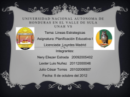 Universidad Nacional Autonoma de Honduras en el Valle …