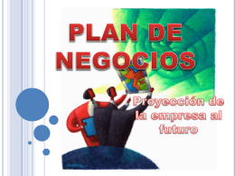 PLAN DE NEGOCIOS - creacionempresarial