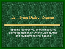 Identifying Dialect Regions