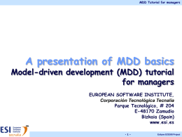 Awareness Model-driven development (MDD) tutorial …