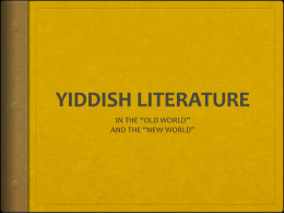Yiddish Literature