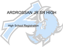 ARDROSSAN JR SR HIGH - Ardrossan Junior Senior High