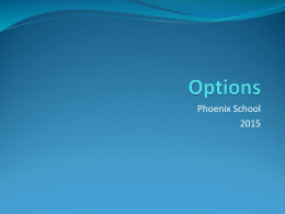 Options Evening - Phoenix Academy, Telford
