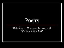 Poetry - CBHS Homepage