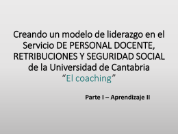 Un modelo de liderazgo para nuestro Servicio, 'El coaching'