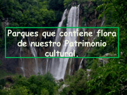 Parques que contiene flora de nuestro Patrimonio cultural.