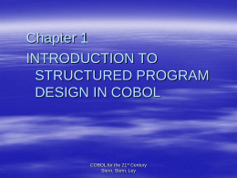 STRUCTURED COBOL PROGRAMMING 8th Edition