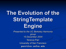 The Evolution of the StringTemplate Engine