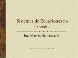 Sistemas de Ecuaciones no Lineales