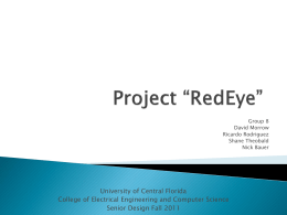 Project “RedEye” - UCF Department of EECS