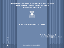 Ley de Faraday - Universidad Nacional Experimental del