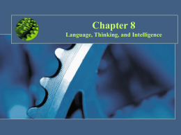 Language, Thinking, and Intelligence
