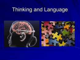 Thinking and Language - Winston