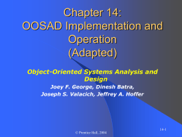 OOSAD Chapter 14 - University of Manitoba