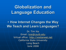Globalization and Language Education: How Internet …