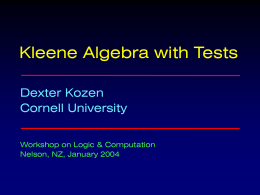 On Hoare Logic and Kleene Algebra with Tests