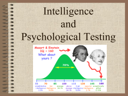 Intelligence and Psychological Testing