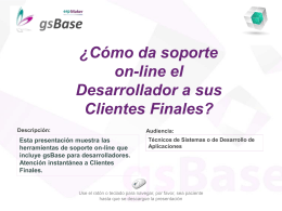 Soporte On-Line a Clientes finales gsBase (ERP