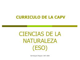 CURRICULO CIENCIAS DE LA NATURALEZA (ESO)
