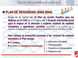 RED DE MEDIADORAS SOCIALES (I)