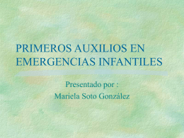 PRIMEROS AUXILIOS EN EMERGENCIAS INFANTILES