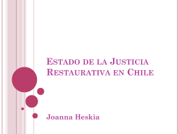 Estado de la Justicia Restaurativa en Chile