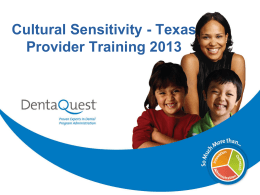 Cultural Sensitivity - DentaQuest Provider Network