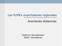 Las PyMEx exportadoras regionales