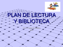 PLAN DE LECTURA Y BIBLIOTECA