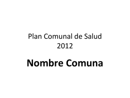 Plan Comunal de Salud 2012
