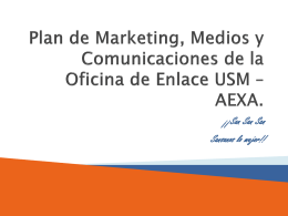 Plan de Marketing, Medios y Comunicaciones de la Oficina