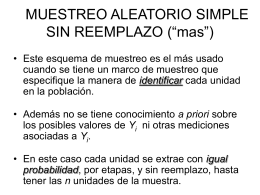 5. MUESTREO ALEATORIO SIMPLE SIN REEMPLAZO (“mas”)