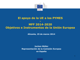El apoyo de la UE a los PYMES - MFF 2014