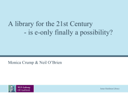 A library for the 21st Century – is e