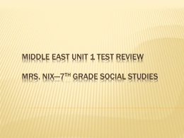Middle East Unit 1 Test review