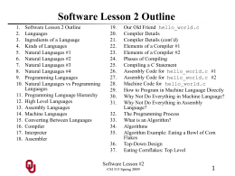 CS1313 Software Lesson #2