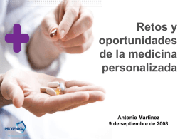 Retos y oportunidades de la medicina personalizada