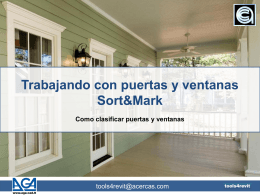 Trabajando con Puertas y Ventanas: Sort&Mark 2010.1