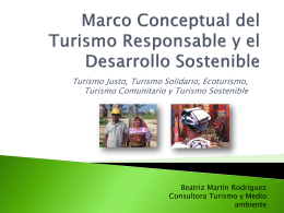 Marco Conceptual del Turismo Responsable