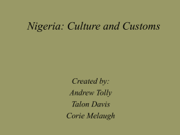 Nigeria: Culture and Customs