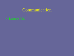 Communication - Western Illinois University