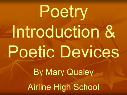 Poetic Devices - World of Teaching