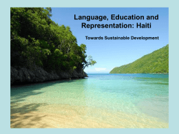 Language, Education and Representation:Haiti