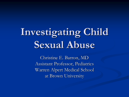 Child Sexual Abuse Evaluation - University of Mississippi