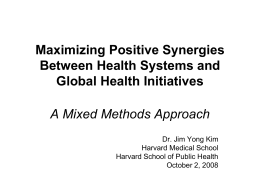 Pathways to Impact Maximizing Synergy Between GHIs …