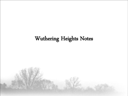Wuthering Heights Notes